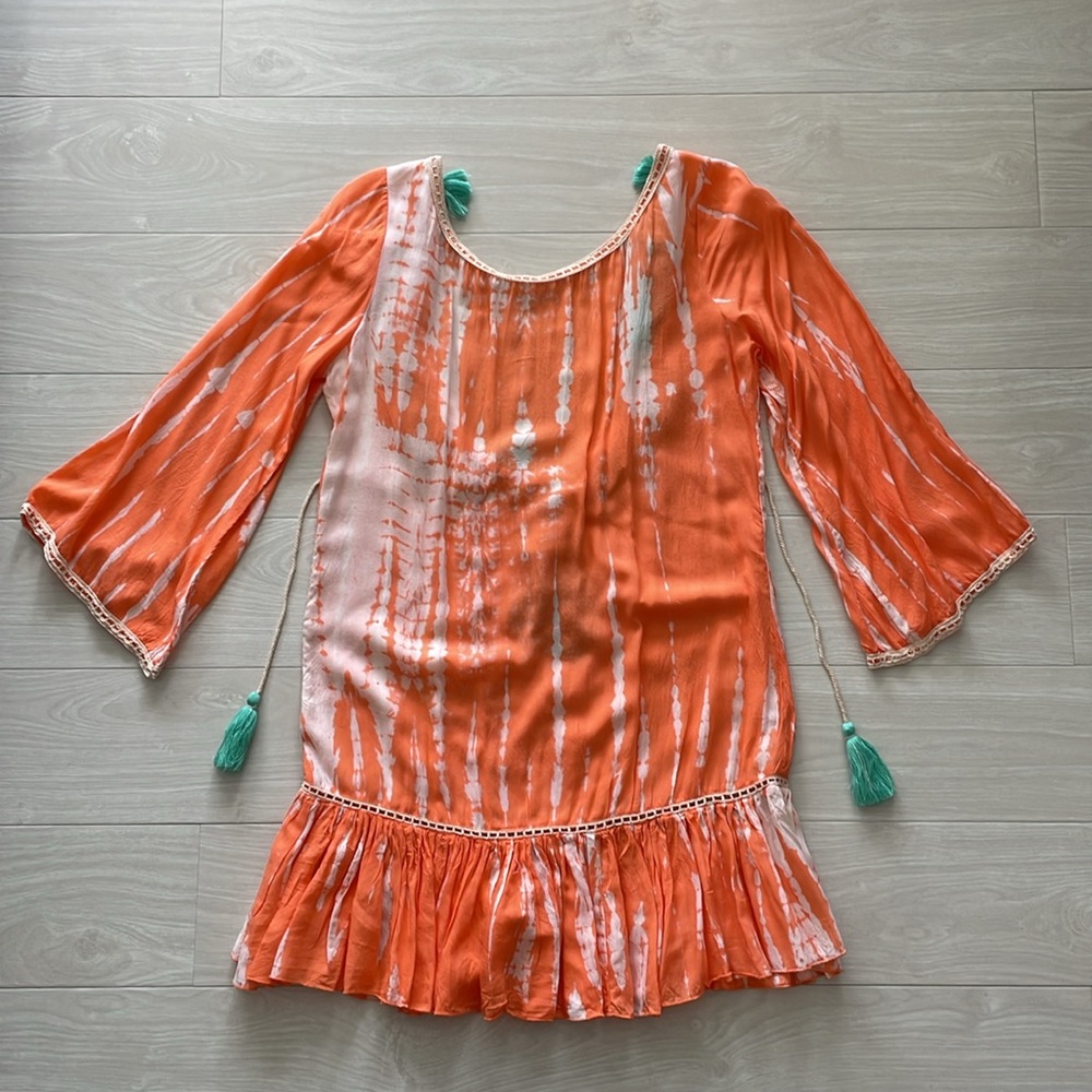 Z&L Orange Cotton Swim Coverup